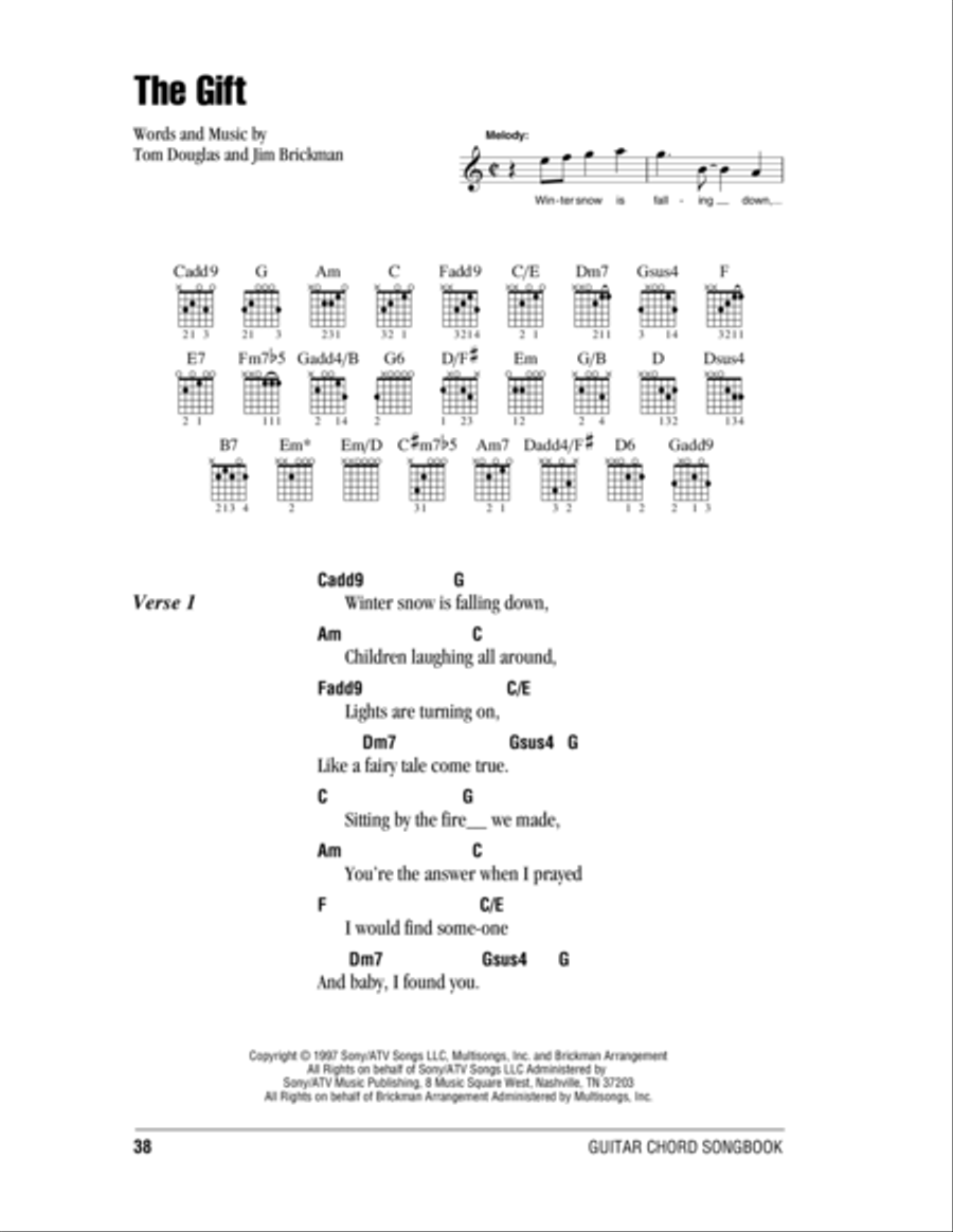 The Gift The Gift Acoustic Guitar scores gallery preview page 1