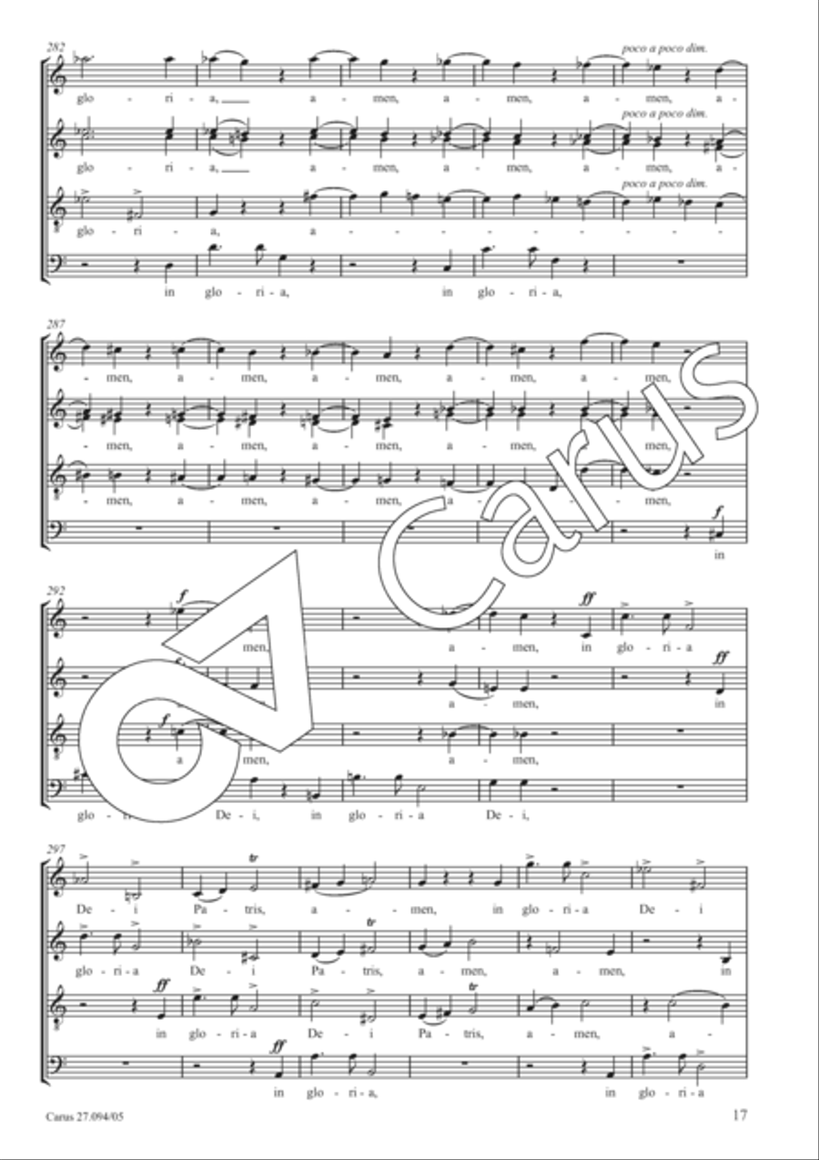 Mass in F minor SSAATTBB scores gallery preview page 18