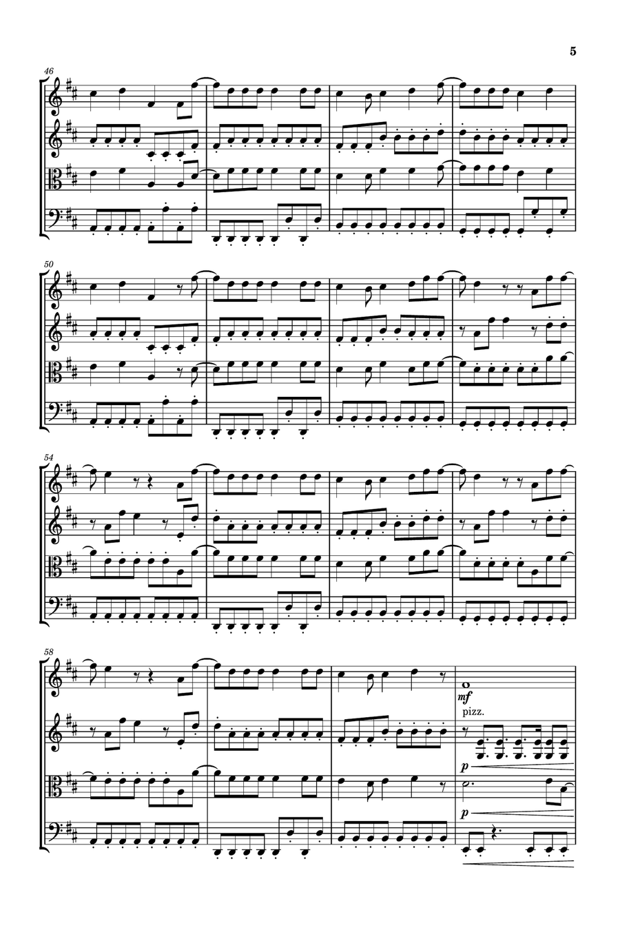 Good Luck, Babe! String Quartet scores gallery preview page 5