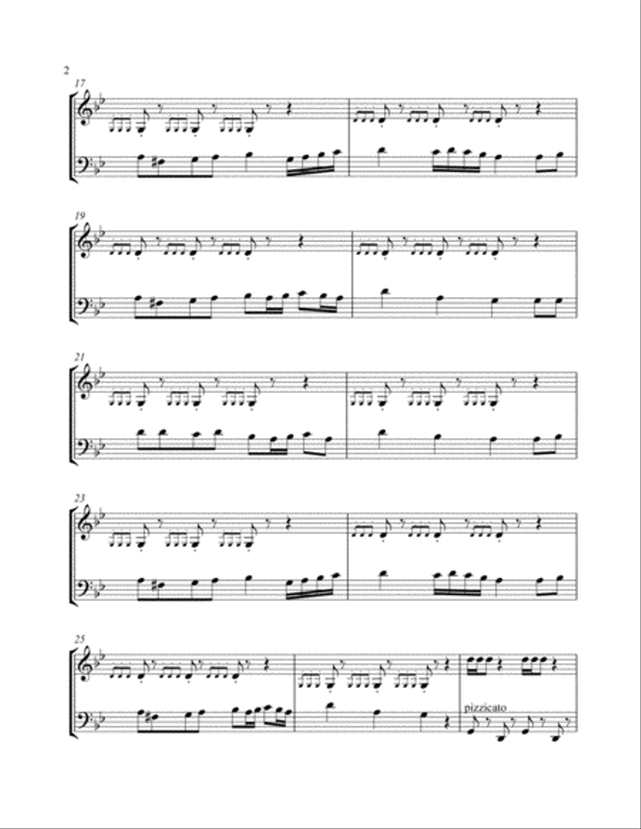 4 Christmas Duets for Vln & Cello, Bk. 3 String Duet scores gallery preview page 3