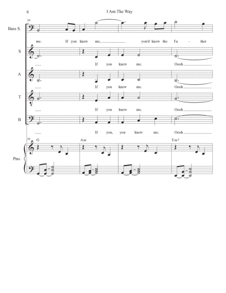 I Am The Way (Bass solo and SATB) image number null