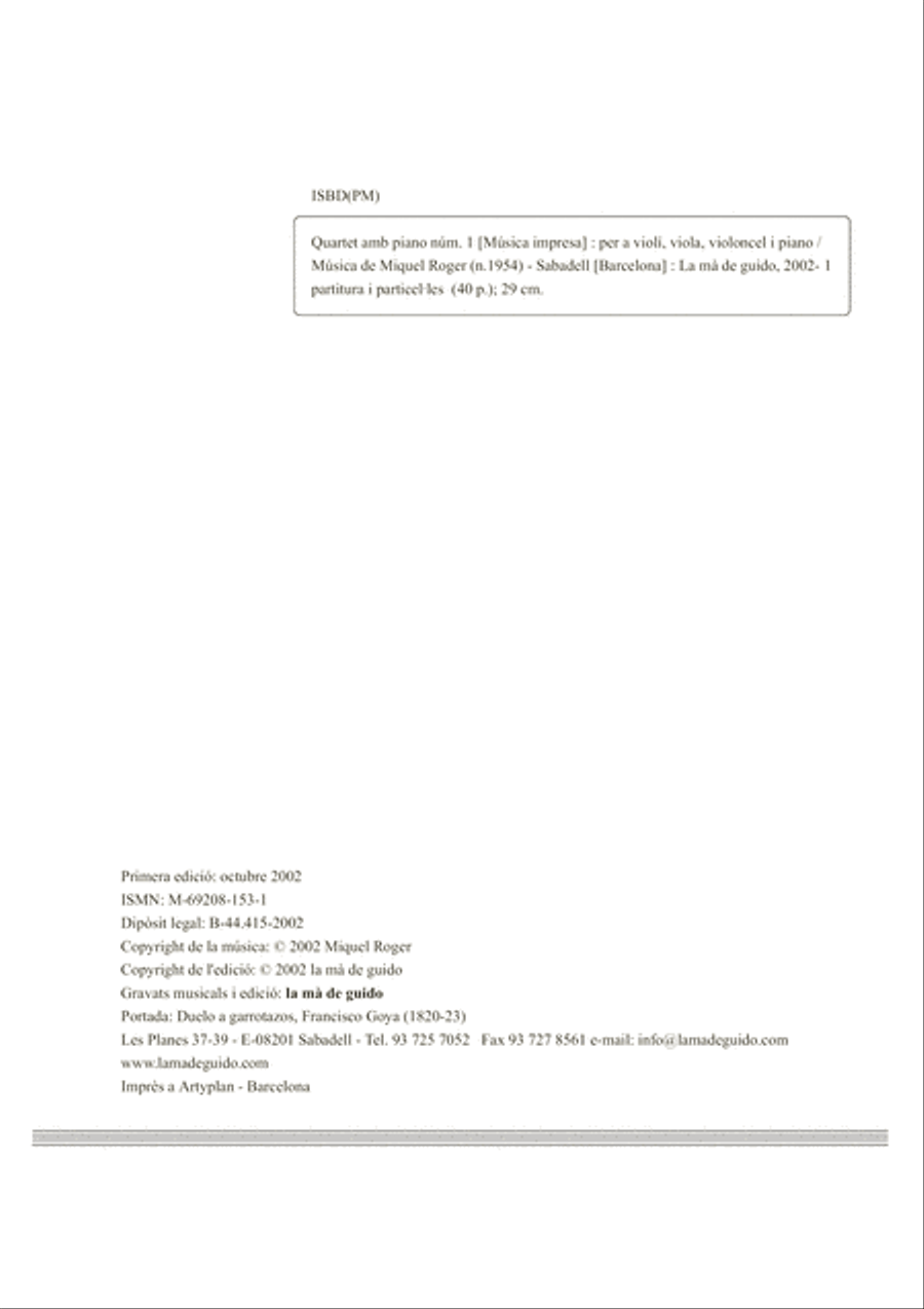 Quartet amb piano núm. 1 Piano Quartet scores gallery preview page 4
