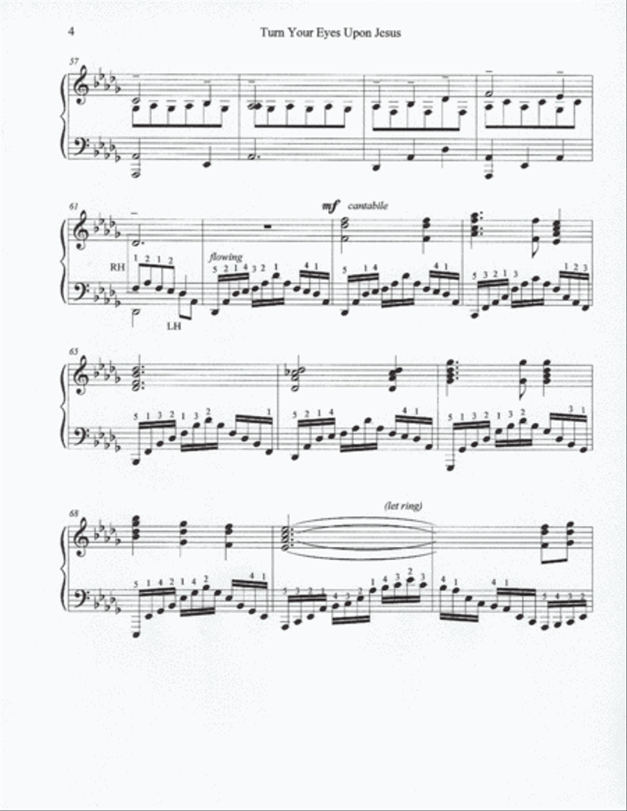 Turn Your Eyes Upon Jesus Piano Solo scores gallery preview page 4