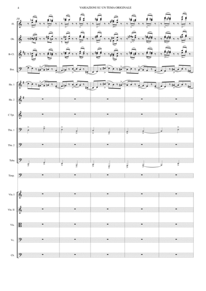 Salvatore Passantino: VARIAZIONI SU UN TEMA ORIGINALE (ES-21-018) - Score Only