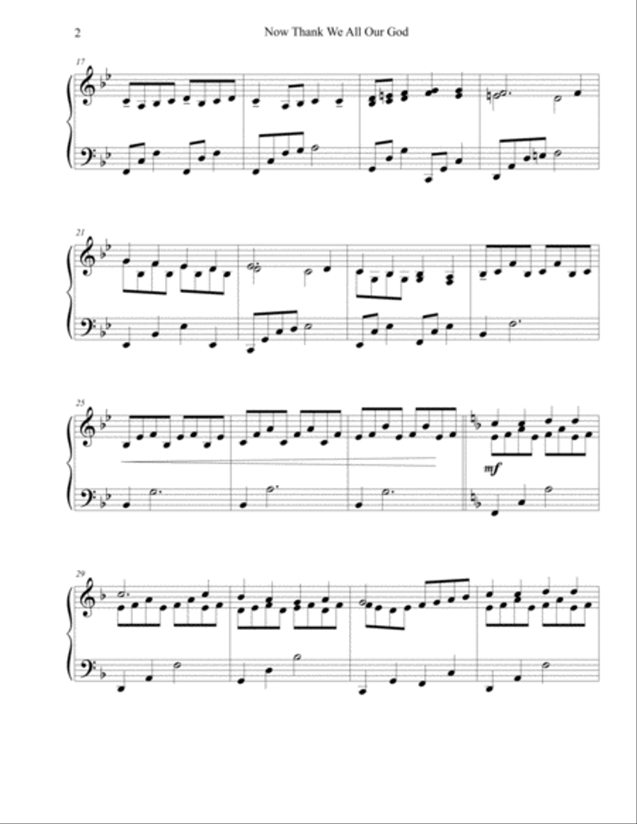 3 Thanksgiving Hymns Sheet Music For Intermediate Piano: Come, Ye Thankful People Come, We Gather To Piano Solo scores gallery preview page 5