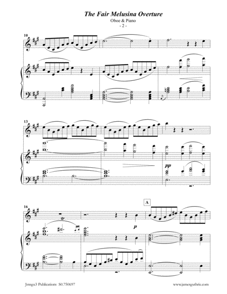 Mendelssohn: The Fair Melusina Overture, Op. 32 for Oboe & Piano image number null