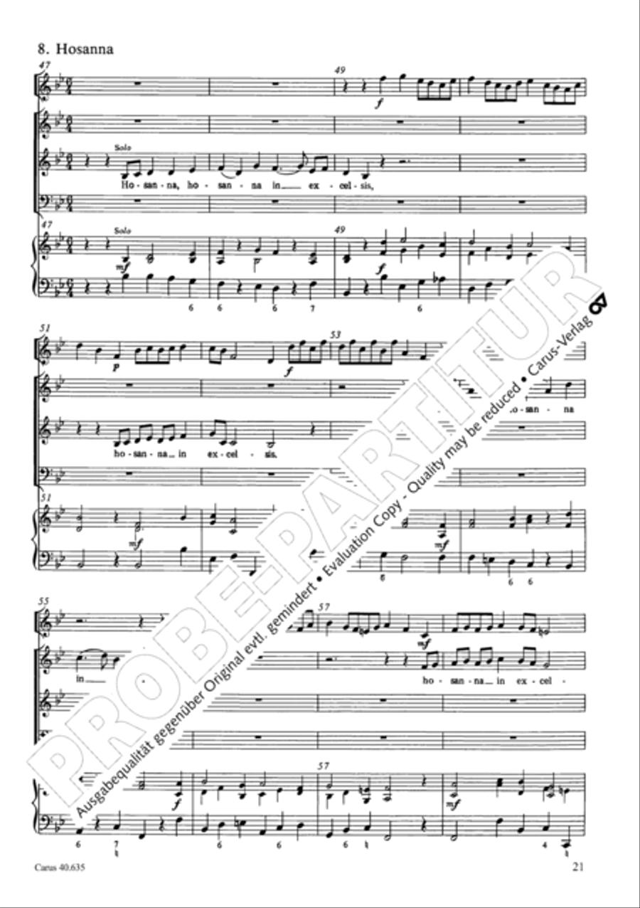 Missa civilis in B 3-Part scores gallery preview page 30