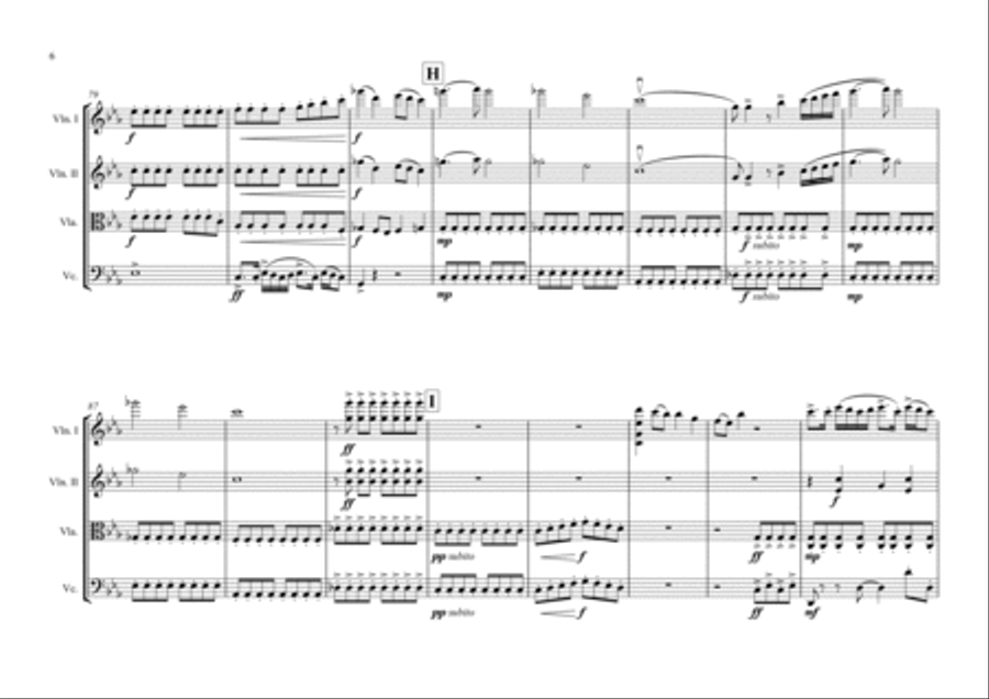 Toxic String Quartet scores gallery preview page 6