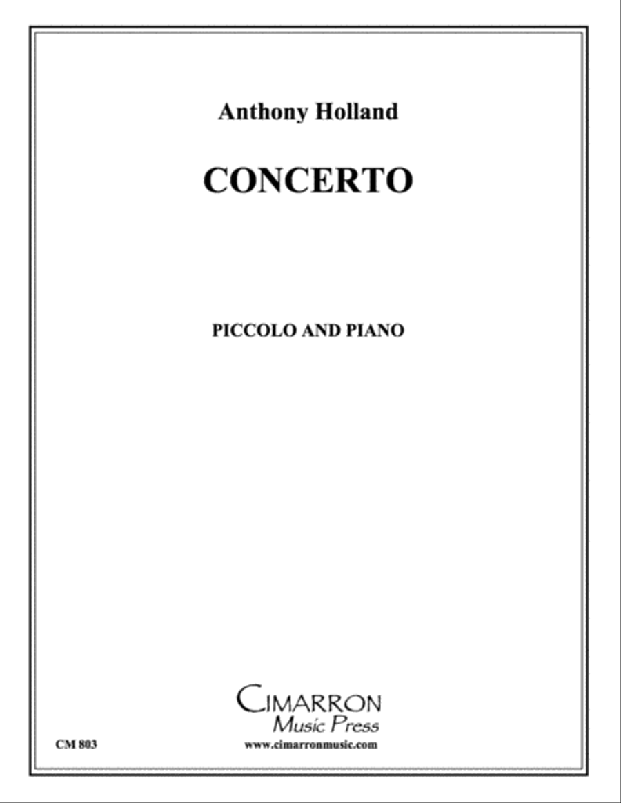 Concerto for Piccolo Piccolo scores gallery preview page 1