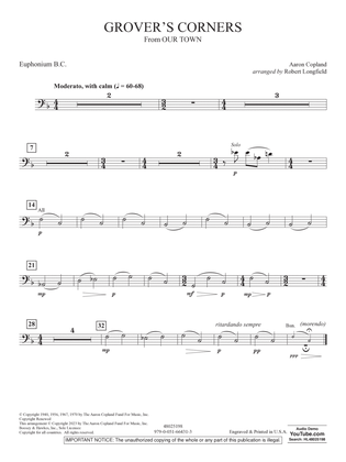 Grover's Corners (from Our Town) (arr. Robert Longfield) - Euphonium B.C.