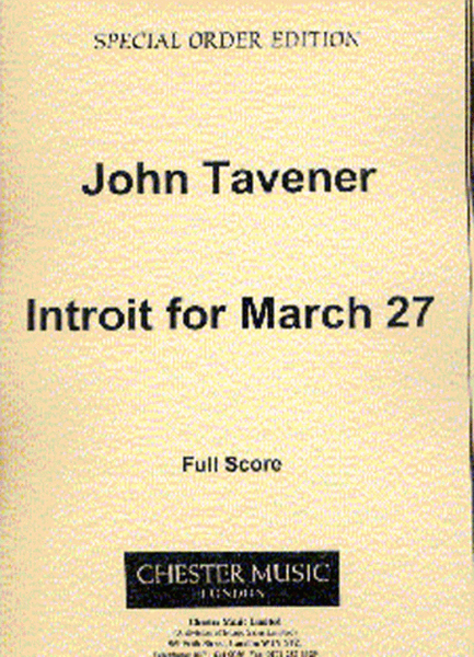 Introit For March 27