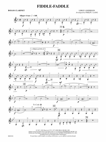Fiddle-Faddle: B-flat Bass Clarinet