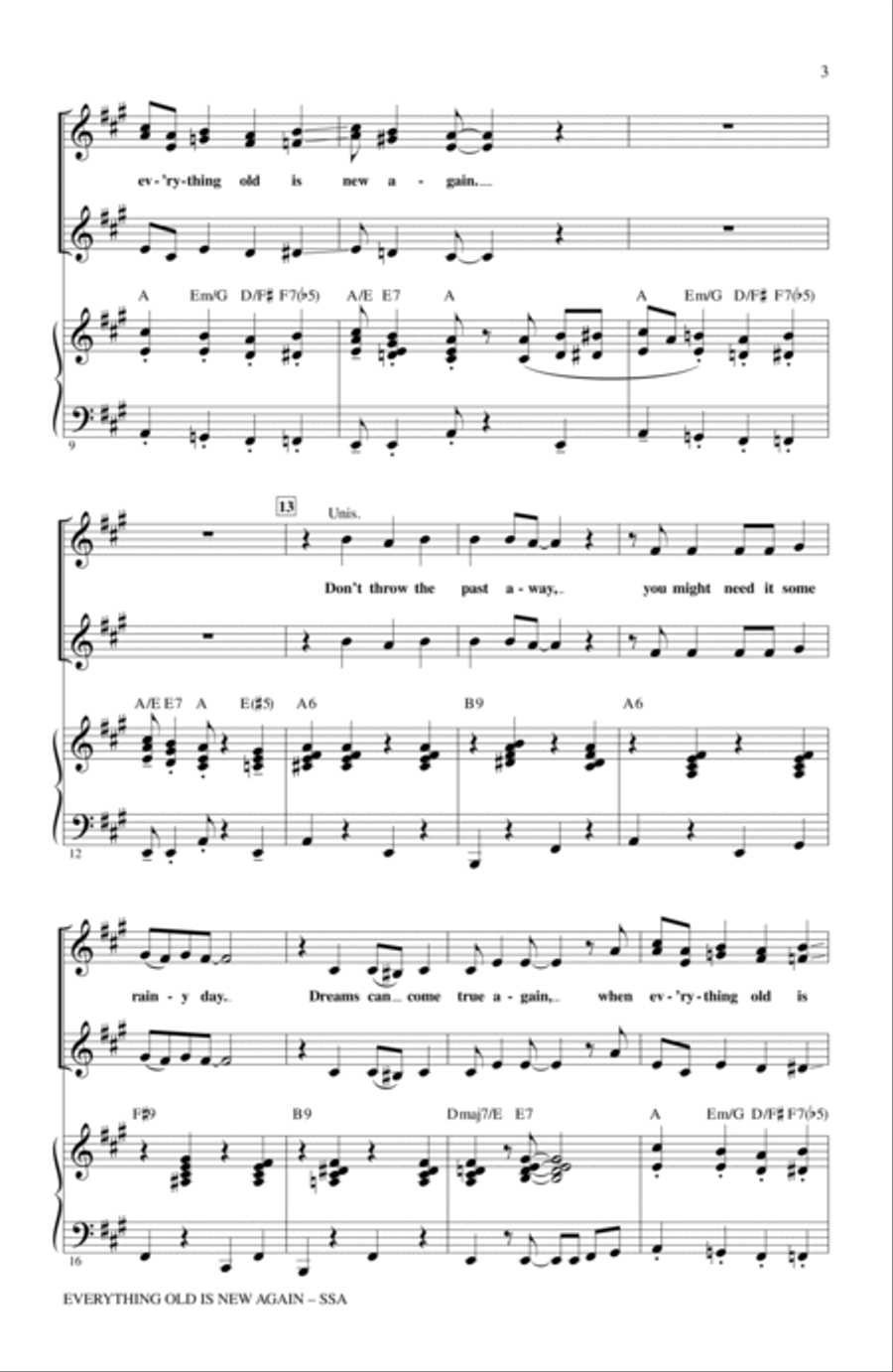 Everything Old Is New Again (from The Boy From Oz) (arr. Alan Billingsley) SSA scores gallery preview page 2