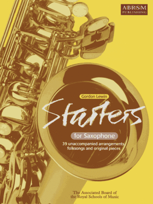 Book cover for Starters for Saxophone