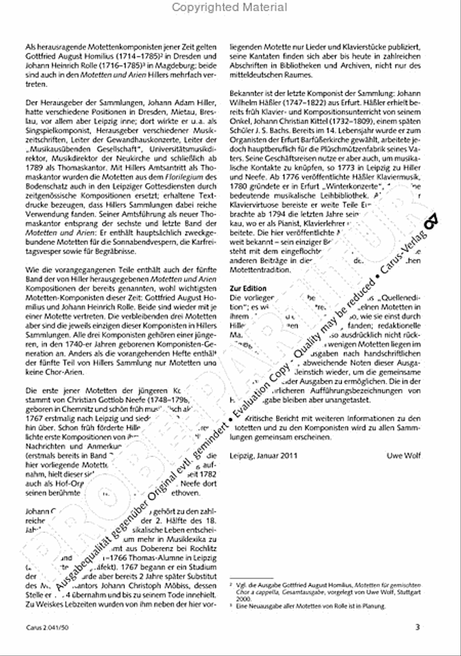 Motets and arias for choirs collected and edited by Johann Adam Hiller, vol. 5 Voice Solo scores gallery preview page 4