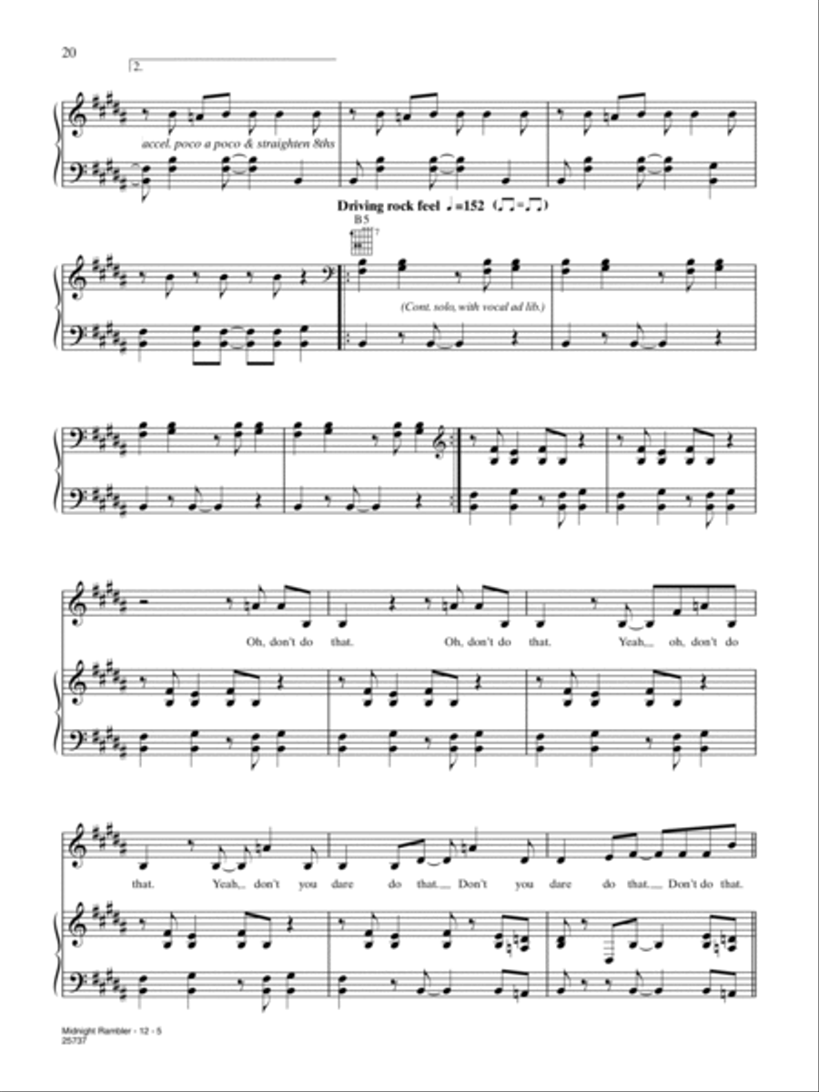 Midnight Rambler Piano, Vocal, Guitar scores gallery preview page 5