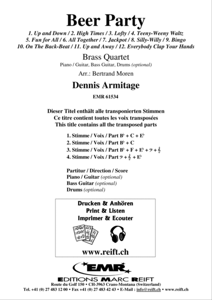 Beer Party Brass Quartet scores gallery preview page 2