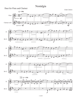 Nostalgia (Duet for Flute and Clarinet)