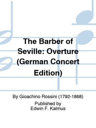 Book cover for BARBER OF SEVILLE, THE: Overture (German Concert Edition)
