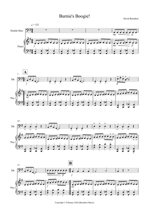 Burnie's Boogie! for Easy Double Bass and Piano