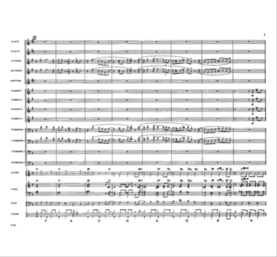 A Shuffle for Uncle Guido Jazz Ensemble scores gallery preview page 4