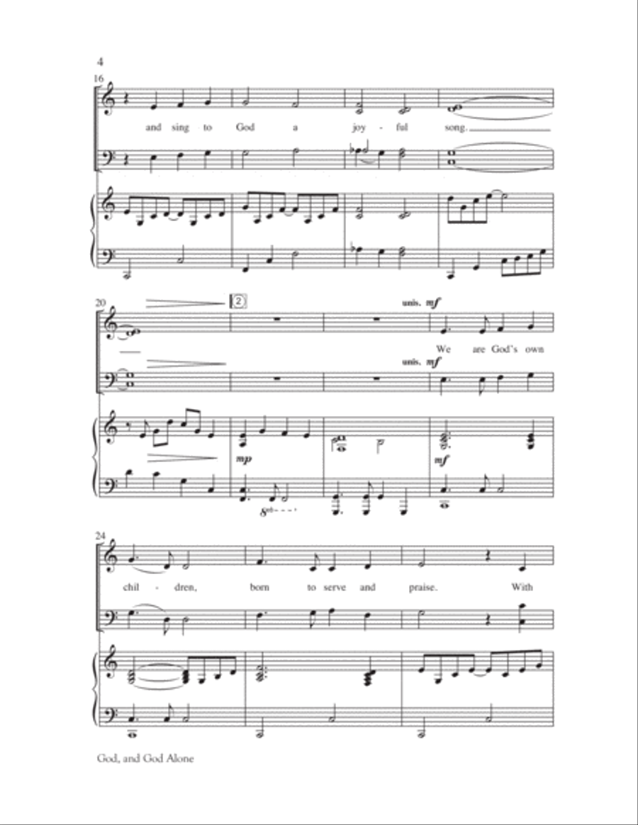 God, and God Alone 4-Part scores gallery preview page 4