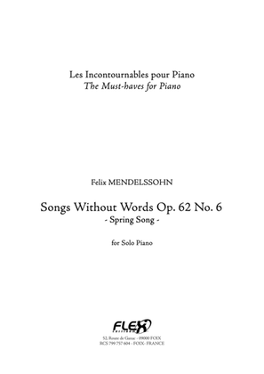 Book cover for Songs without Words Op. 62 No. 6 - Spring Song