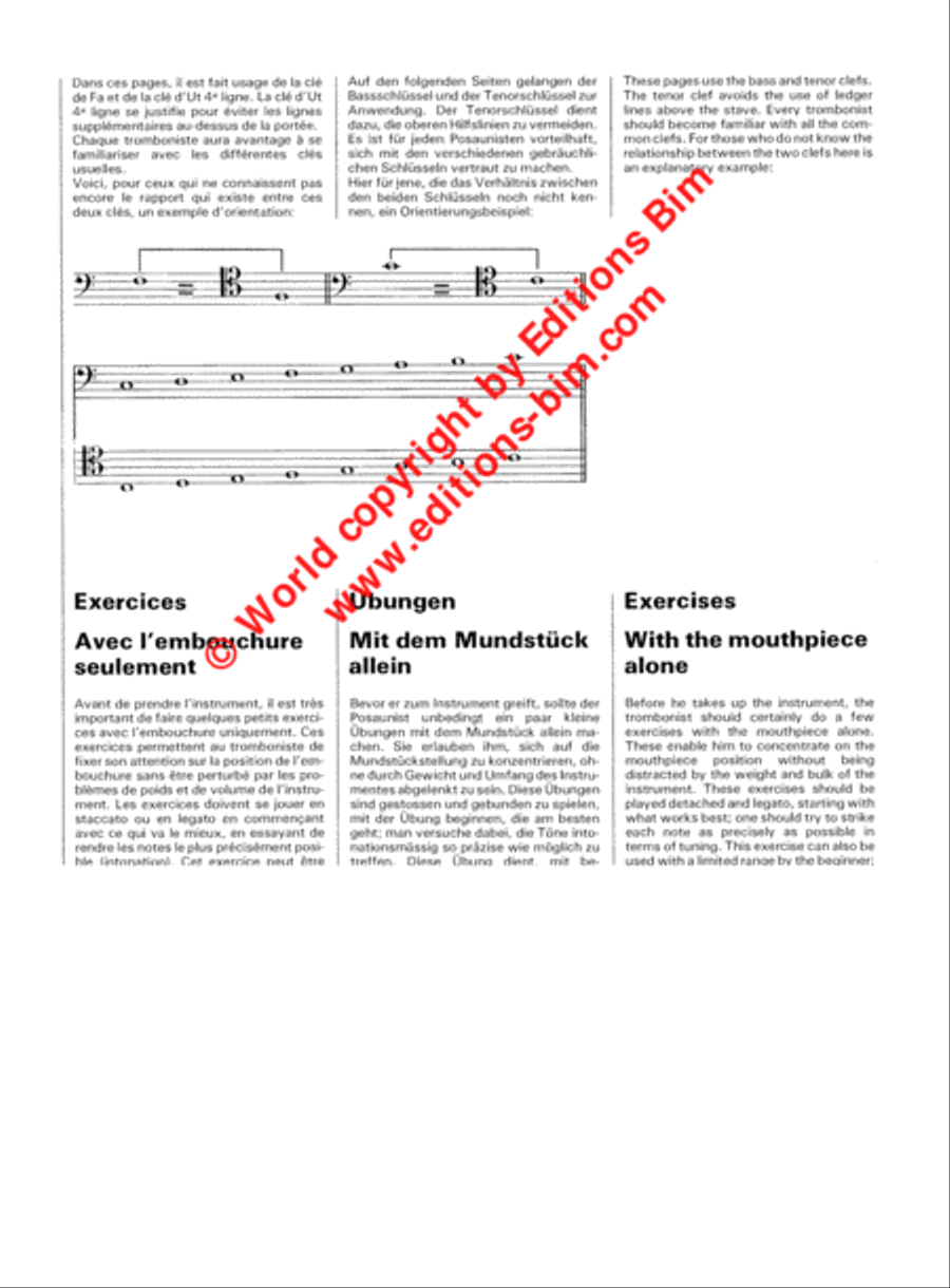 Warm-ups + technical routines Trombone scores gallery preview page 3
