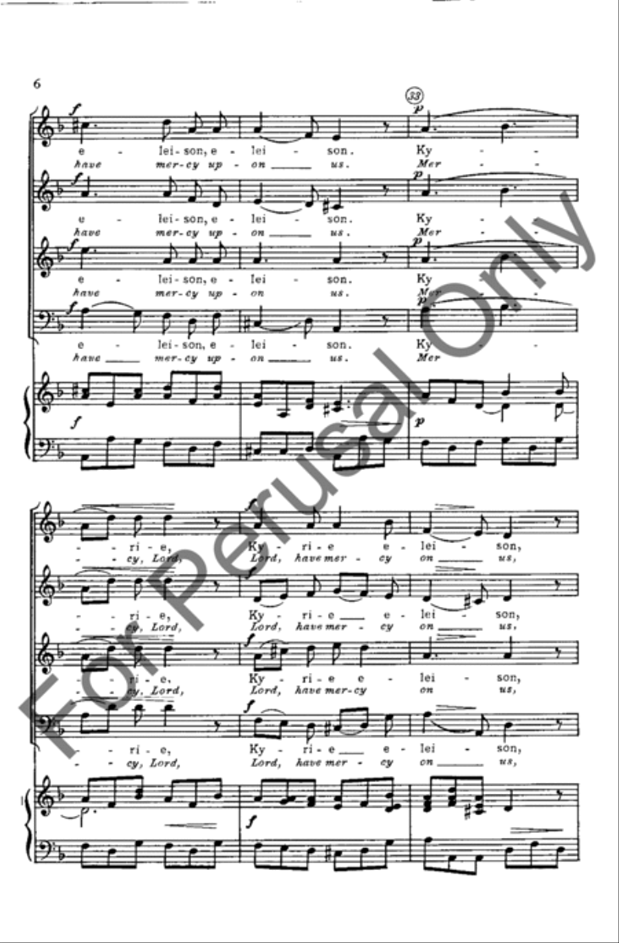 Kyrie Eleison 4-Part scores gallery preview page 6