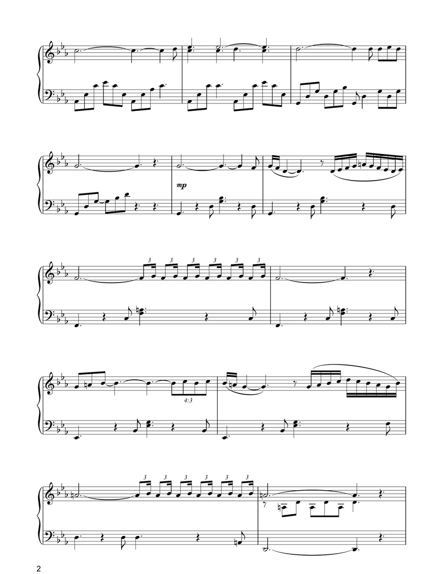 With Wand'ring Steps (from The Merchant Of Venice) Piano Solo scores gallery preview page 2