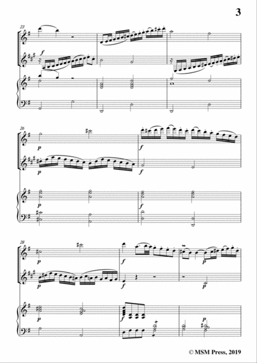 Beethoven-Trio in G Major,for Piano,Flute and Clarinet,WoO 37 Woodwind Duet scores gallery preview page 5