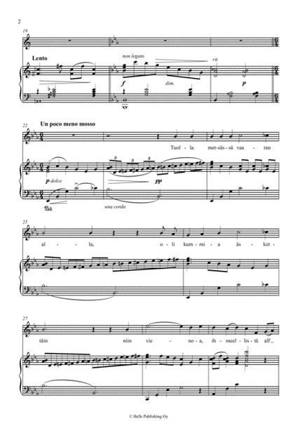 Mina metsan polkuja kuljen, Op. 4 No. 1 (C Major)