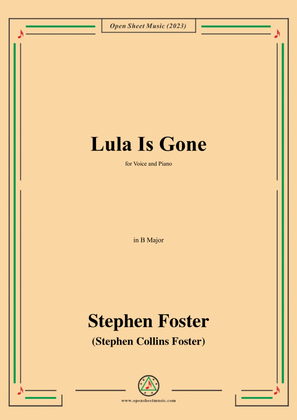 Book cover for S. Foster-Lula Is Gone,in B Major