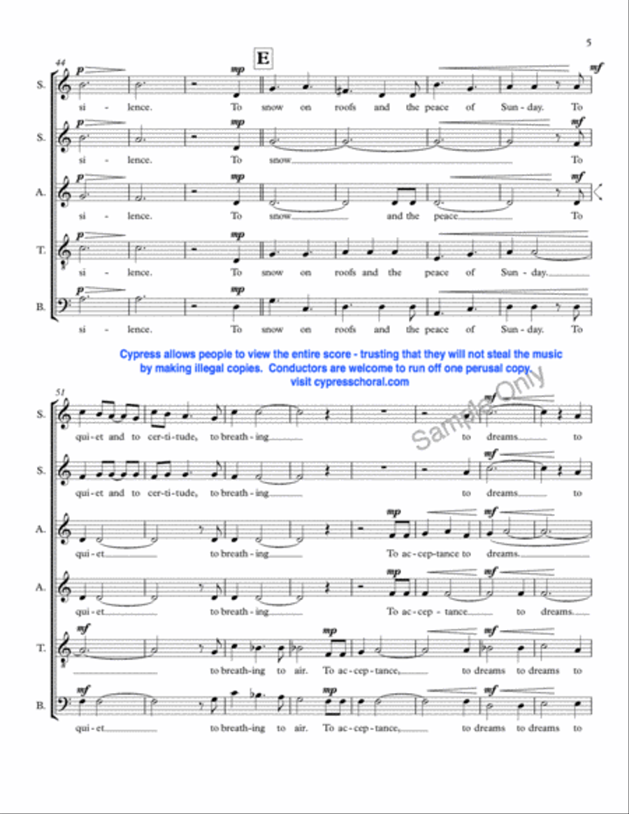 Winter Sun Winter Sun SSAATB scores gallery preview page 5