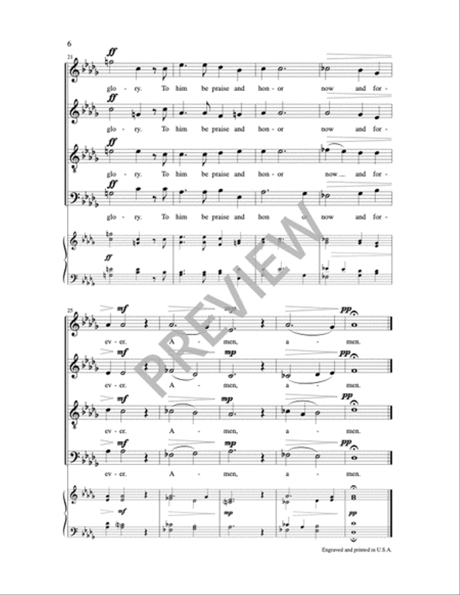 Transfiguration Prayer 4-Part scores gallery preview page 8