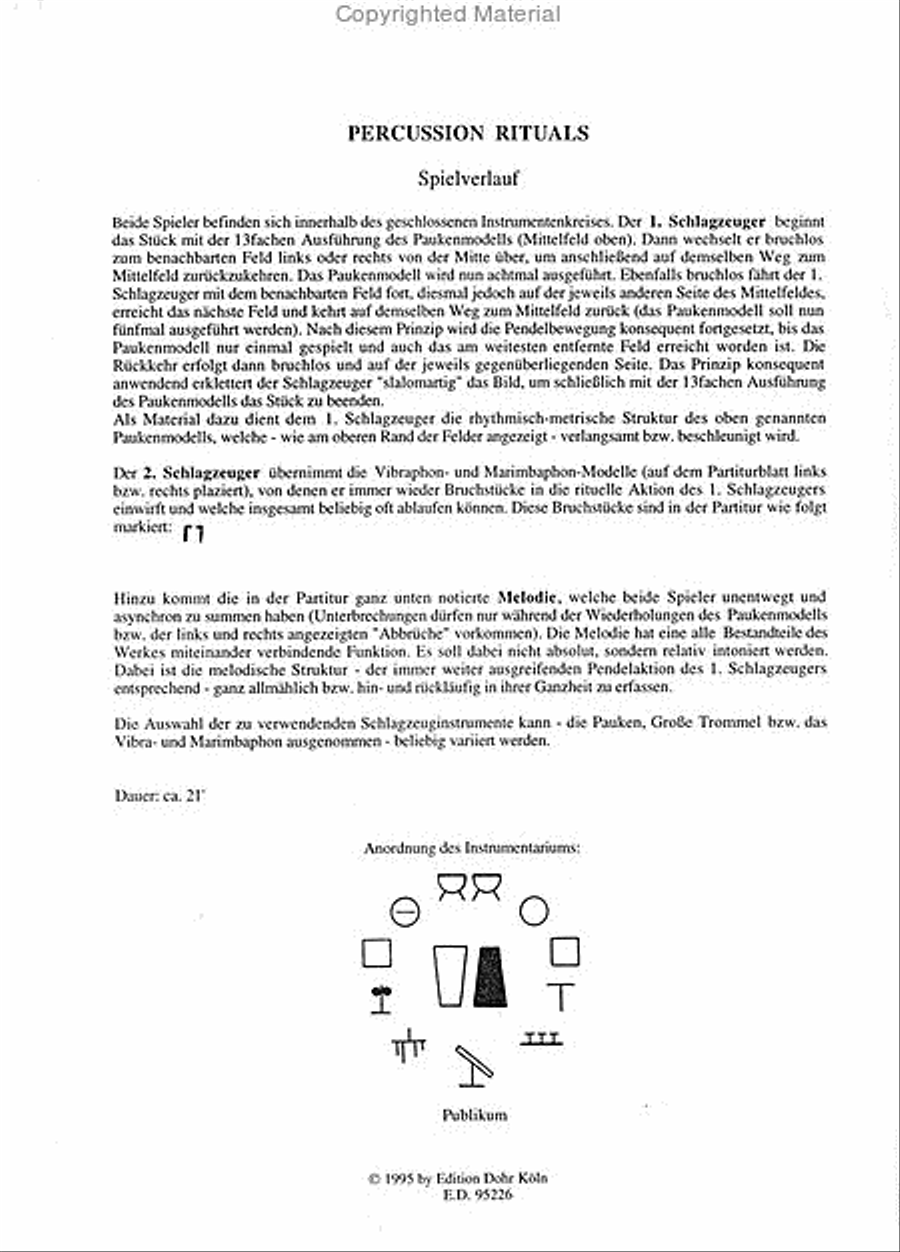 Percussion Rituals für zwei Schlagzeuger (1986) -a work in progress- (Berthold Kühn's Gemälde 