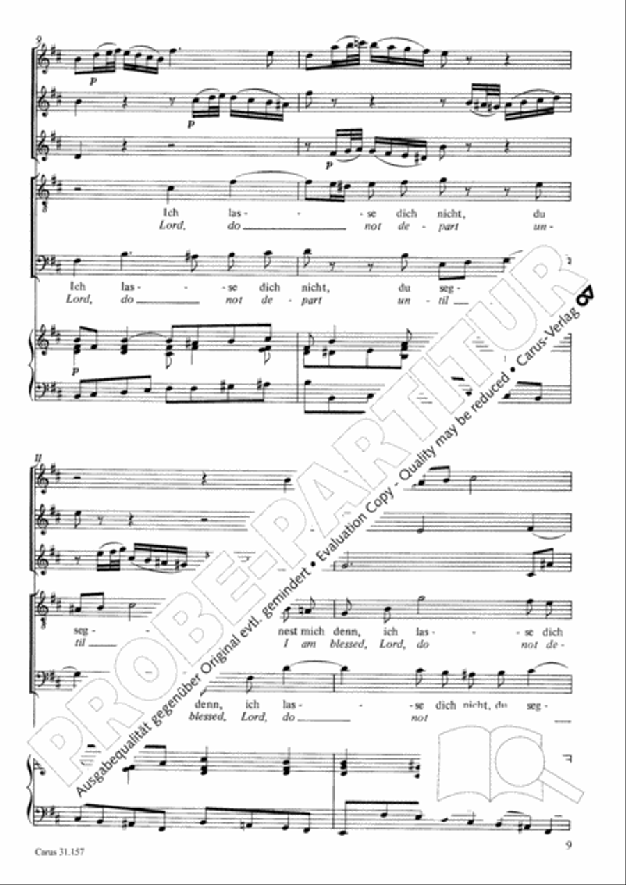 Lord, do not depart until I am blessed (Ich lasse dich nicht, du segnest mich denn) TB scores gallery preview page 10