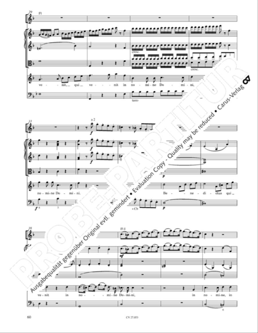 Creation Mass in A-major after Joseph Haydn (Schopfungsmesse in A nach Joseph Haydn) 4-Part scores gallery preview page 61