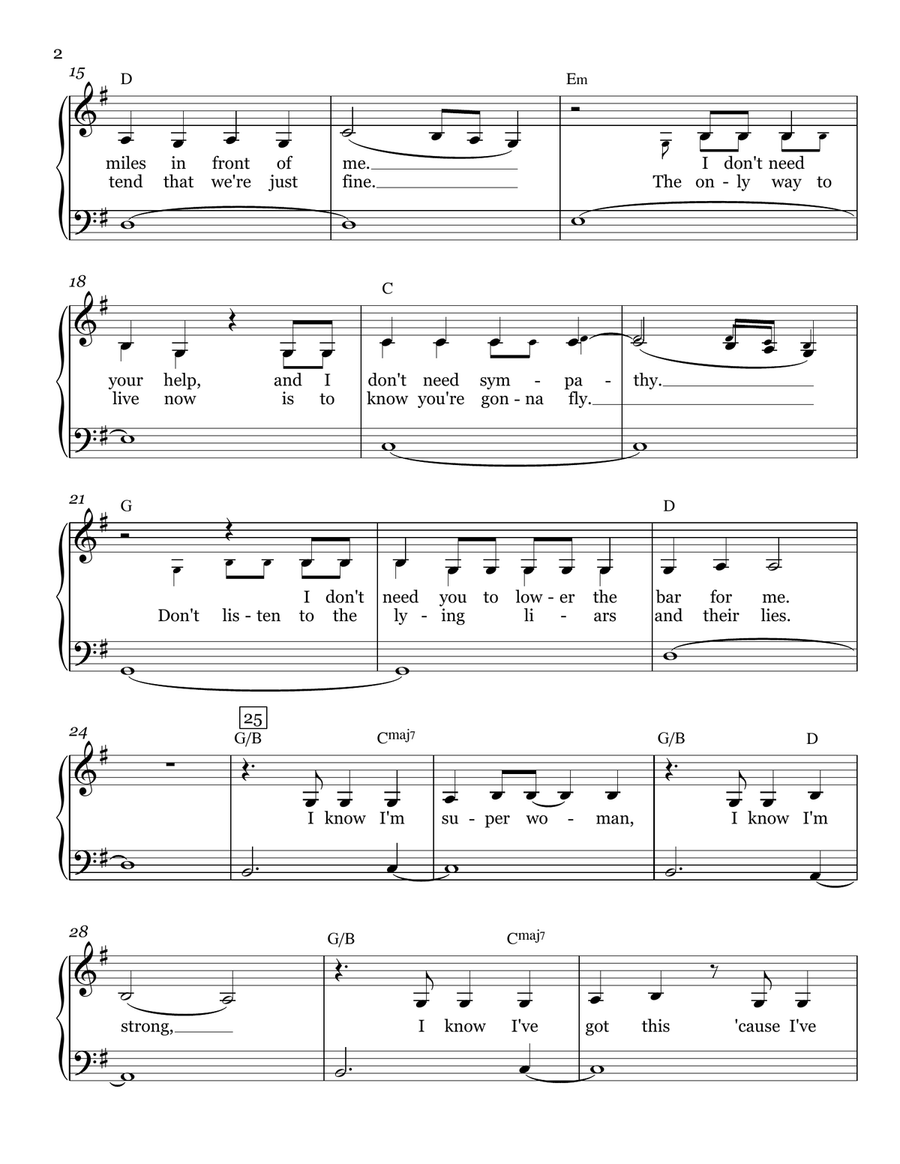 Broken & Beautiful Easy Piano scores gallery preview page 2