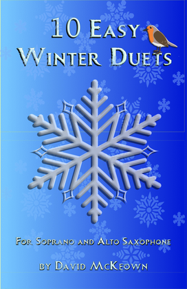 Book cover for 10 Easy Winter Duets for Soprano and Alto Saxophone
