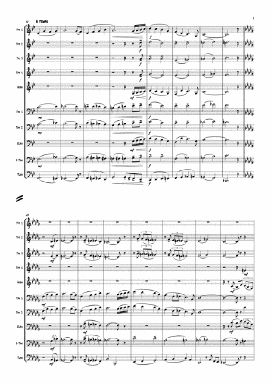 Come Sunday Brass Ensemble scores gallery preview page 5