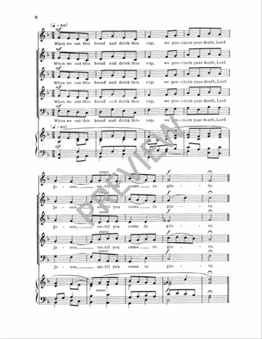 Memorial Acclamations I–IV 4-Part scores gallery preview page 8