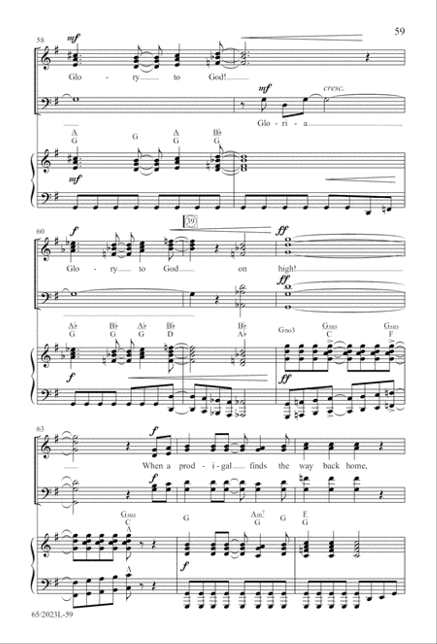Child of Hope 4-Part scores gallery preview page 60