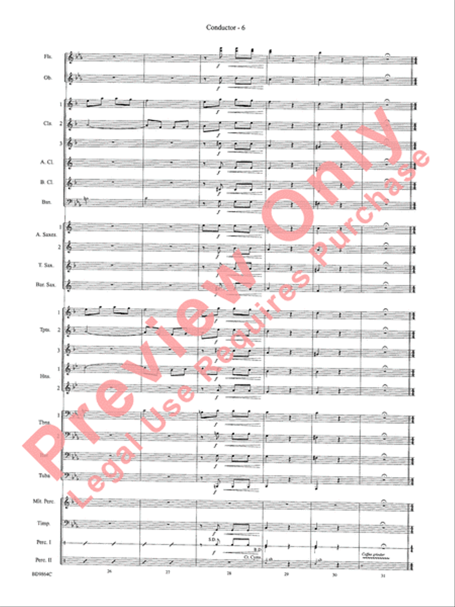 Morning Madness Morning Madness Concert Band scores gallery preview page 9