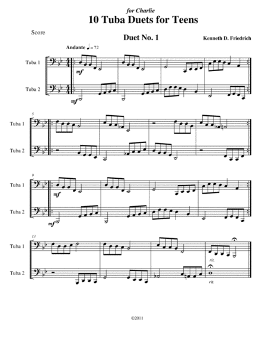 10 Tuba Duets for Teens Brass Duet scores gallery preview page 3