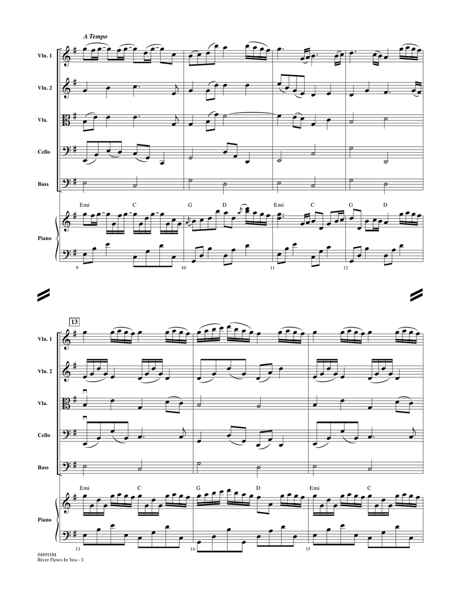 River Flows In You - Full Score Orchestra scores gallery preview page 3