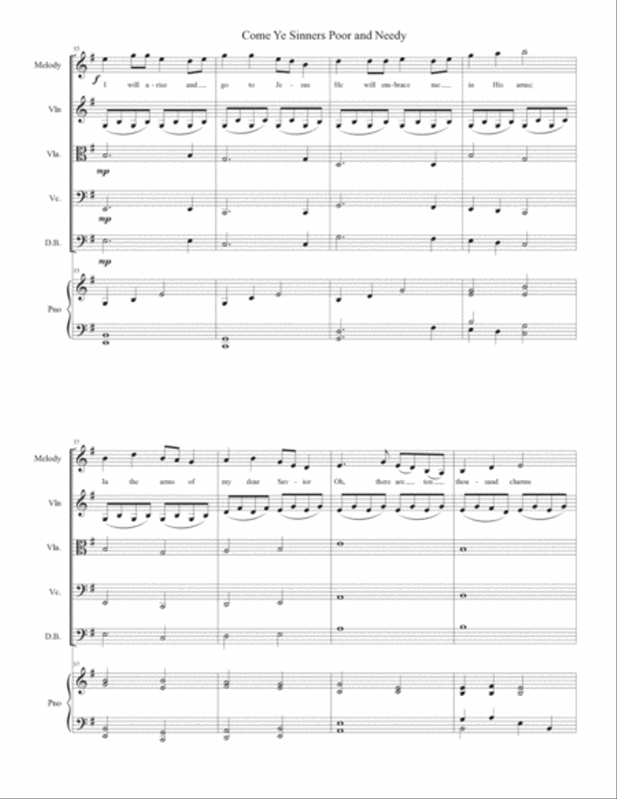 Come Ye Sinners Poor and Needy - Flex Orchestra Small Ensemble scores gallery preview page 6