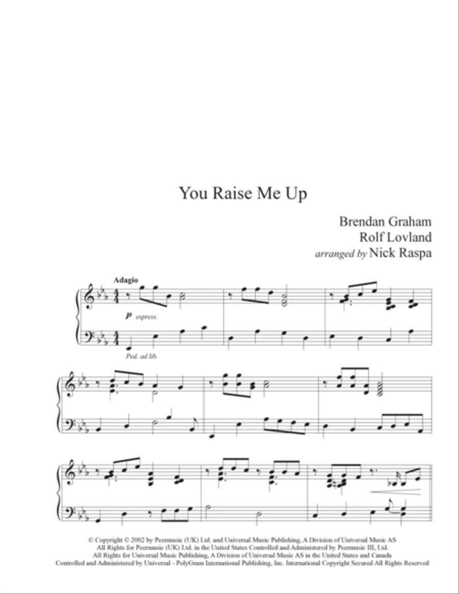 You Raise Me Up Piano Solo scores gallery preview page 5