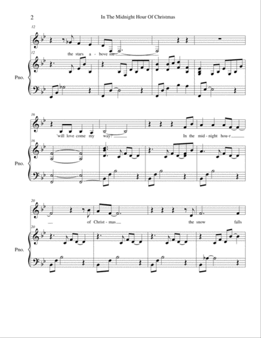 In the Midnight Hour of Christmas Voice scores gallery preview page 2