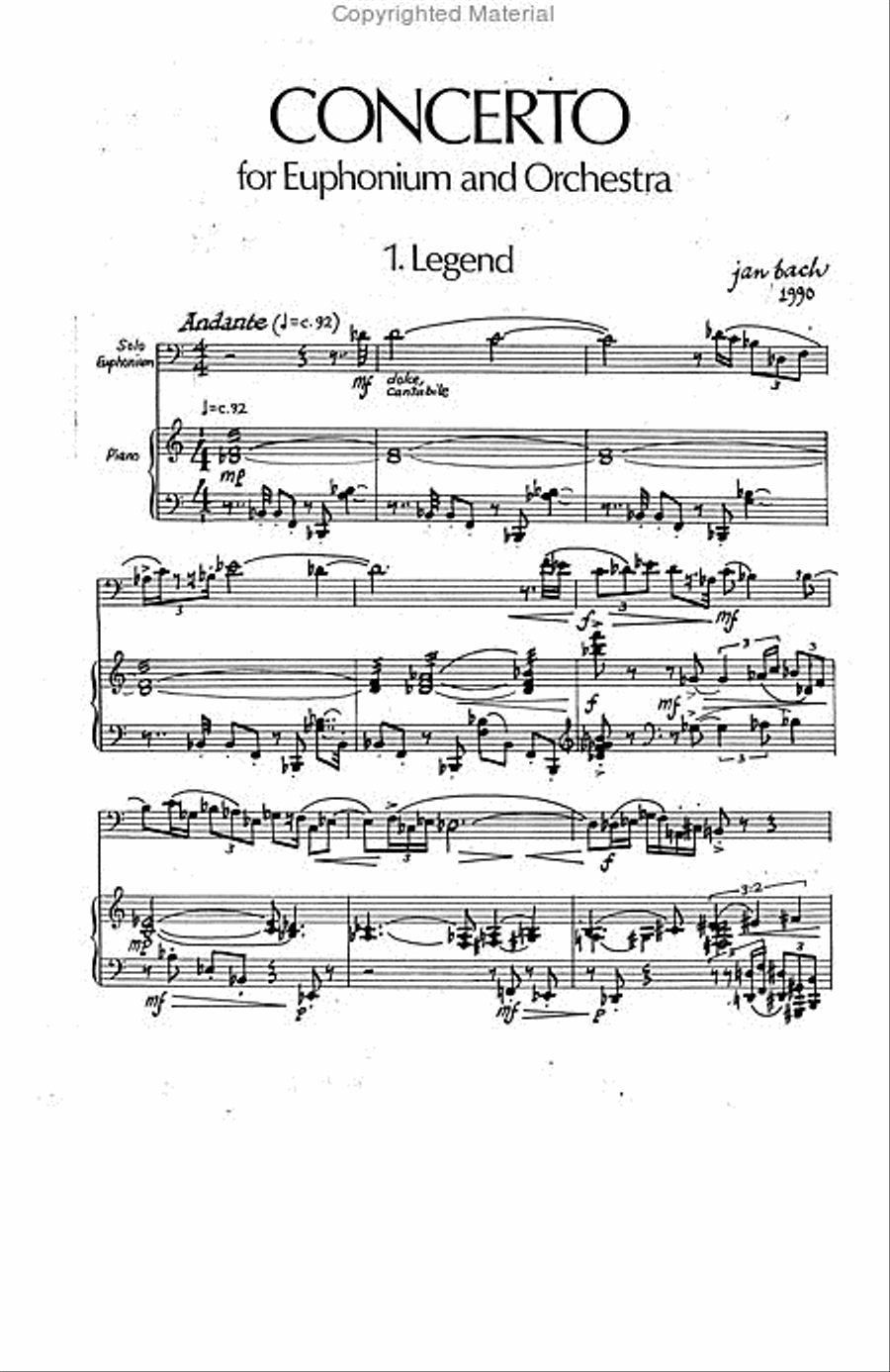 Concerto for Euphonium Euphonium scores gallery preview page 2